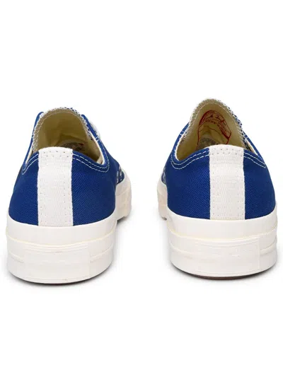 Shop Comme Des Garçons Play X Converse Blue Canvas Sneakers