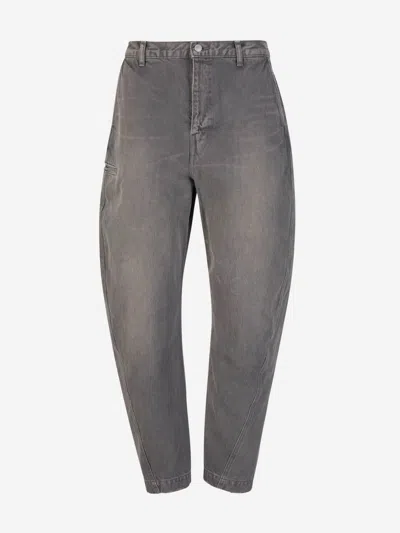 Shop John Elliott Sendai Cotton Jeans In Stone Grey