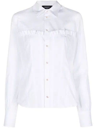Shop Dsquared2 Poplin Shirt In White