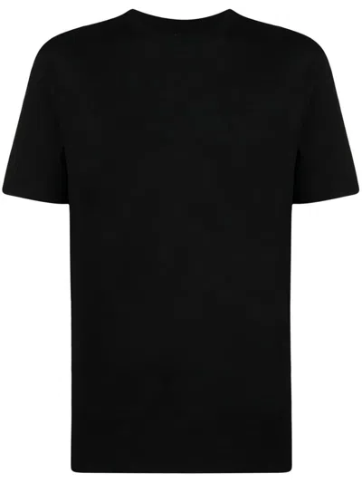 Shop Jil Sander Crew Neck T-shirt With Seasonal Print On The Back Clothing In Black