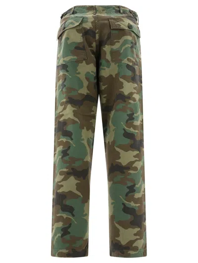 Shop Orslow "woodland Camo" Trousers In Green