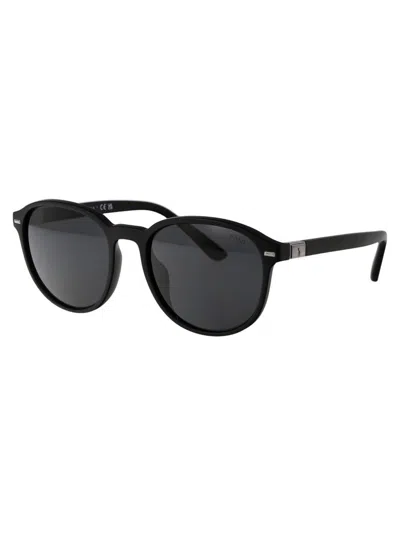 Shop Polo Ralph Lauren Sunglasses In 562487 Matte Black