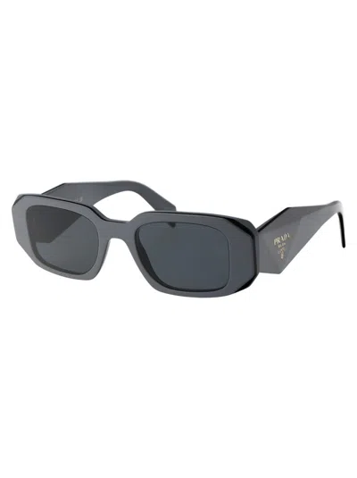 Shop Prada Sunglasses In 11n09t Marble Black