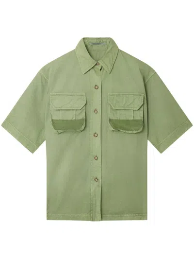 Shop Stella Mccartney Pocket Detail Shirt In Green