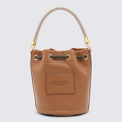 Shop Marc Jacobs Brown Leather Bucket Bag In Argan Oil
