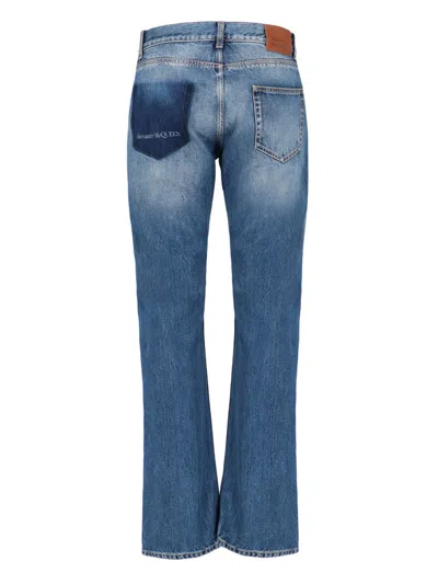 Alexander Mcqueen Five Pockets Cotton Jeans In Blue