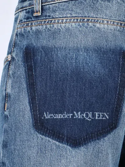 Alexander Mcqueen Five Pockets Cotton Jeans In Blue