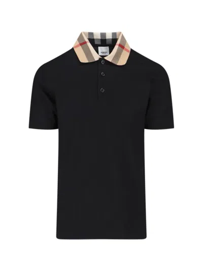 Shop Burberry T-shirts And Polos In Black