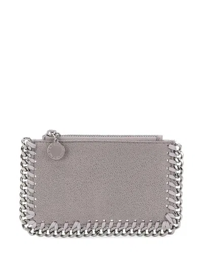 Shop Stella Mccartney Falabella Zipped Wallet In Light Grey