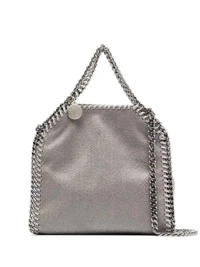 Shop Stella Mccartney Tiny Falabella Tote Bag In Light Grey