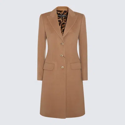 Shop Dolce & Gabbana Beige Coat