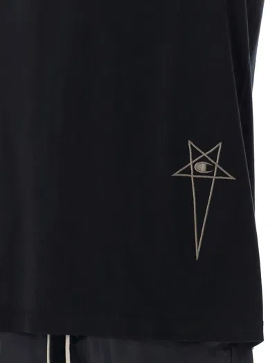 Shop Rick Owens X Champion Tarpt T-shirt In Black