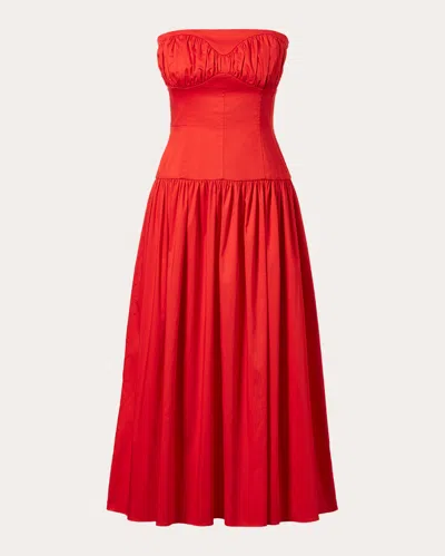 Shop Tove Women's Lauryn Strapless Dress In Red