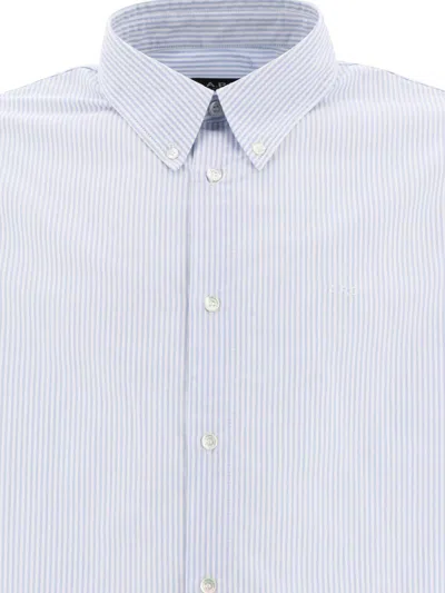 Shop Apc A.p.c. "greg" Shirt In Blue