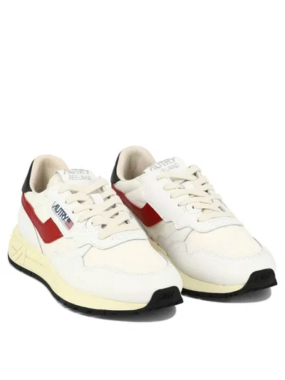 Shop Autry "reelwind" Sneakers With Red Details In White