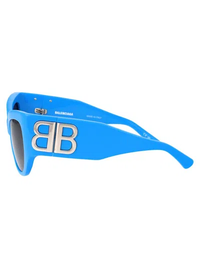 Shop Balenciaga Sunglasses In 006 Light Blue Light Blue Grey