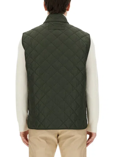 Shop Barbour Quilted Vest In Green