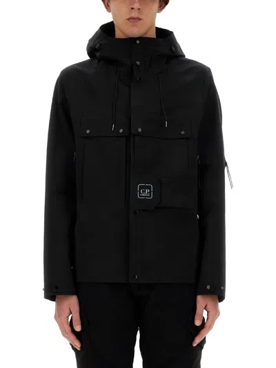 Shop C.p. Company Hooded Jacket In Black