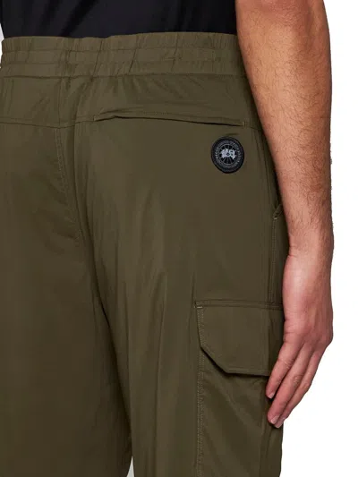 Shop Canada Goose Trousers In Military Green