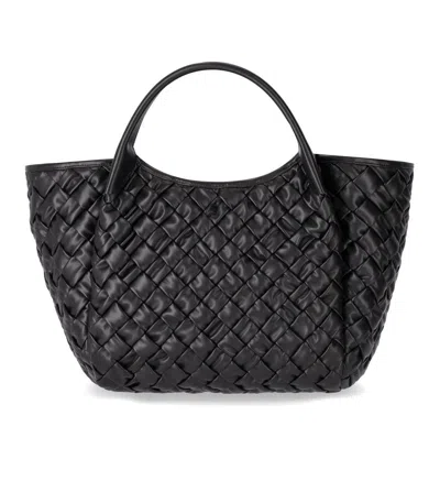 Shop Emporio Armani Waved Shopping Bag In Black