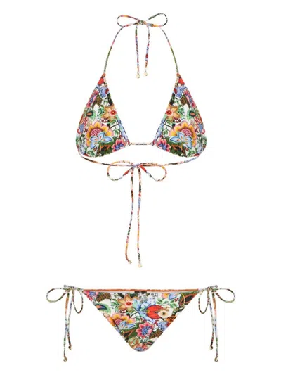 Shop Etro Boutique Bikini Set In Multicolour