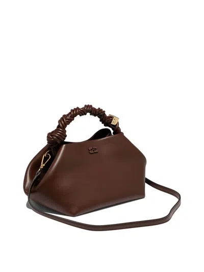 Shop Ganni Bou Brown Handbag