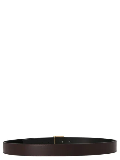 Shop Givenchy Belts In Brown/black