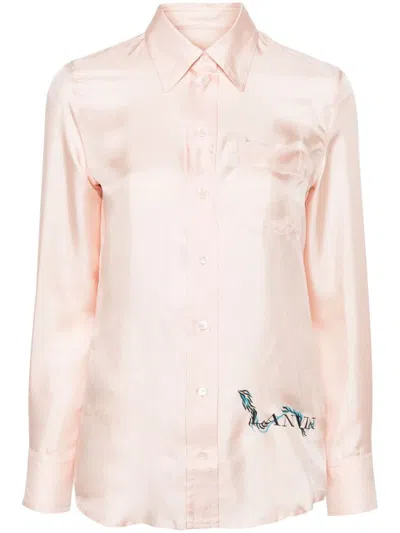 Shop Lanvin Classic Fluid Shirt In Pink