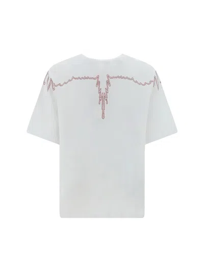 Shop Marcelo Burlon County Of Milan T-shirts In White Brick Red