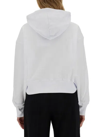 Shop Msgm Sweatshirt With Logo In White