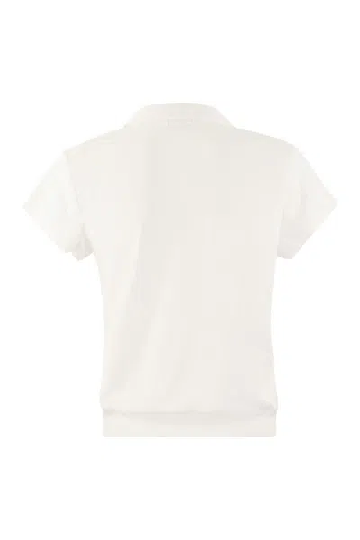 Shop Ralph Lauren Polo  Tight Terry Polo Shirt In White