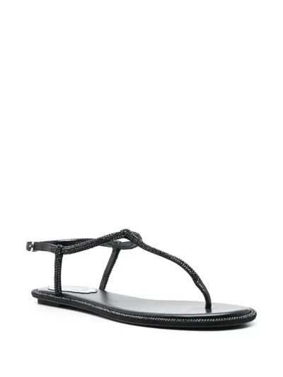 Shop René Caovilla 'diana' Sandals In Black