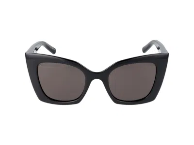 Saint Laurent Black Cat Eye Ladies Sunglasses Sl 552 001 51 In Black Black Black