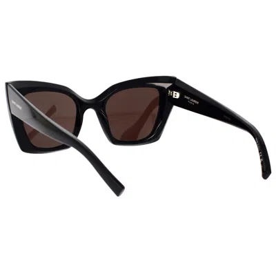 Shop Saint Laurent Sunglasses In Black Black Black