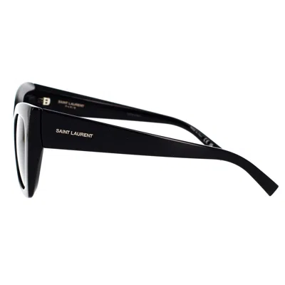 Shop Saint Laurent Sunglasses In Black Black Black