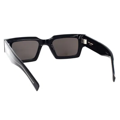 Shop Saint Laurent Sunglasses In Black Crystal Grey