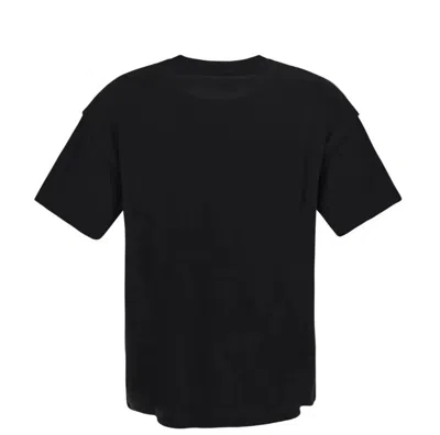 Shop Stella Mccartney Crystal Logo T-shirt In Black