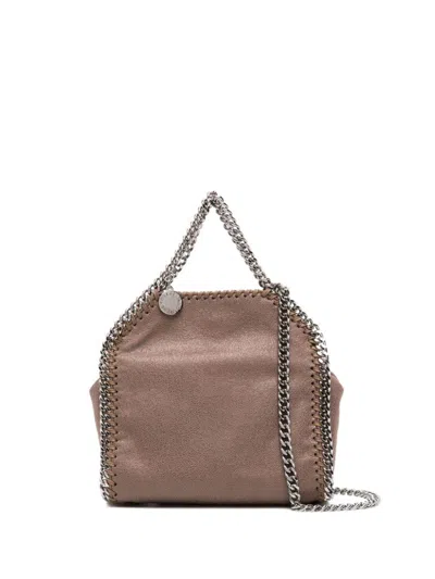 Shop Stella Mccartney Tiny Falabella Faux-leather Tote Bag In Brown
