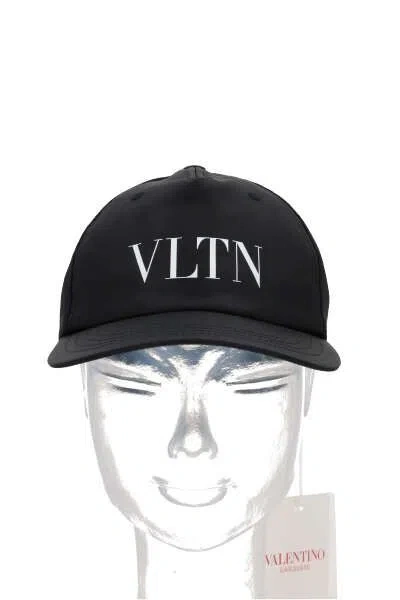 Shop Valentino Garavani Vltn Nylon Baseball Cap In Black