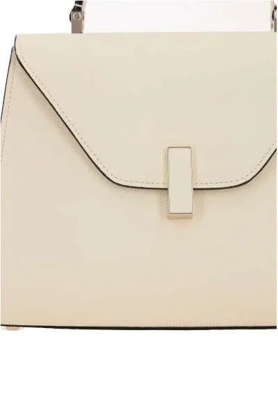 Shop Valextra Iside Medium Leather Handbag In Parchment