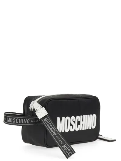 Shop Moschino Logo Bag In 1001