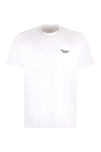 Givenchy Crew Neck T-shirt With Ribbed Neckline In White