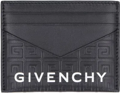 Shop Givenchy G Cut Leather Card Holder In Black