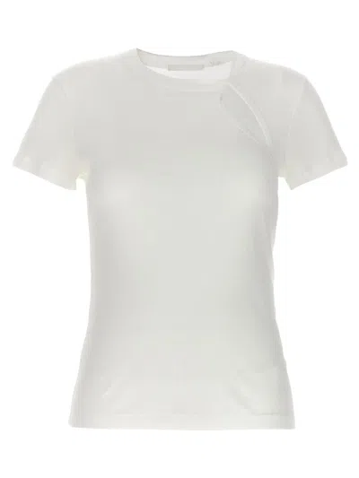Shop Helmut Lang Cut-out T-shirt In White