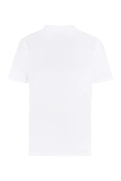 Shop Golden Goose Cotton Crew-neck T-shirt In White