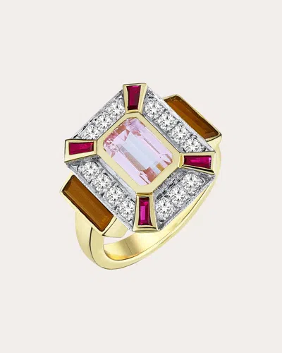 Shop Melis Goral Women's Pink Kunzite Dazzling Ring In Gold