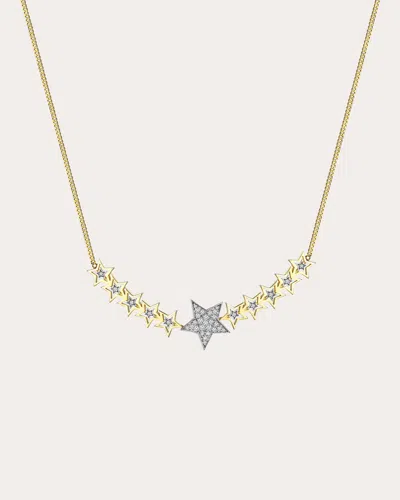 Shop Melis Goral Women's Star Line Necklace In Gold