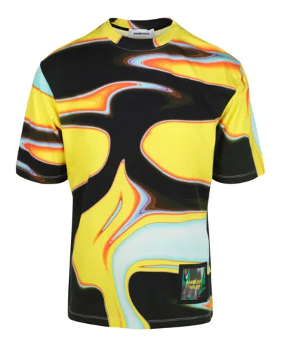 Shop Ambush Multicolor Wskp Patch T-shirt In Yellow