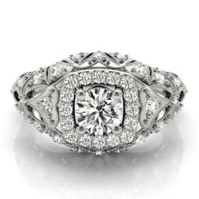 Pompeii3 1 Ct Diamond Vintage Engagement Ring Lab Grown In 14k White Yellow Or Rose Gold In Multi