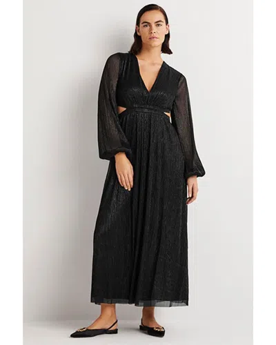 Shop Boden Metallic Cut-out Maxi Dress In Black